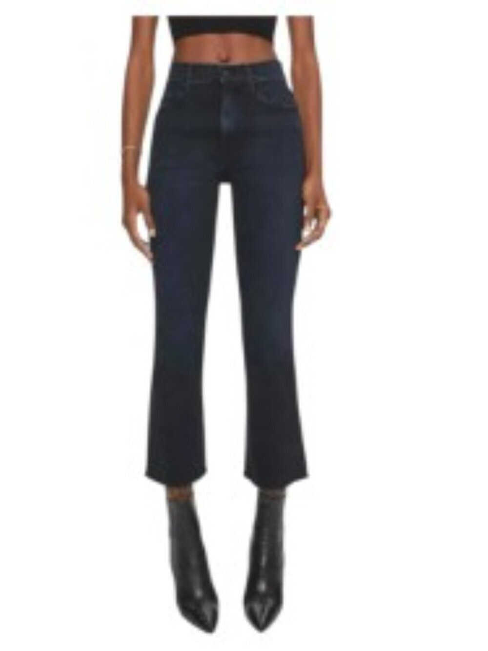 MOTHER The Hustler Ankle Fray Jeans in Night in Paris 25
